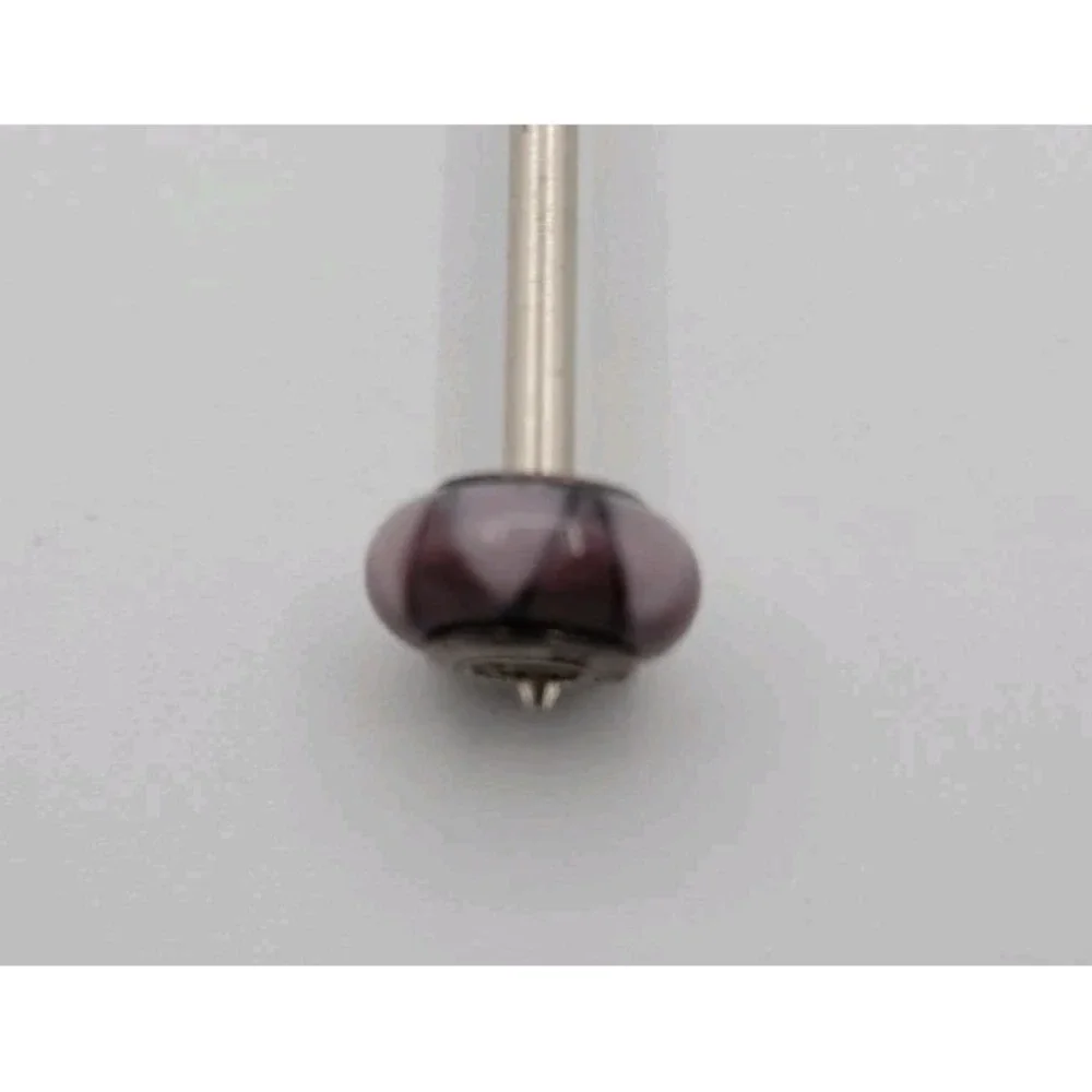 PANDORA Sterling Silver S 925 ALE Purple Murano Glass Charm Bead‎
